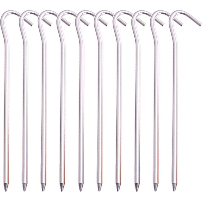 Aluminium-zeltnägel – 10 Stück – 17,8 Cm – Für Campingzelte, Pavillons Und Planen
