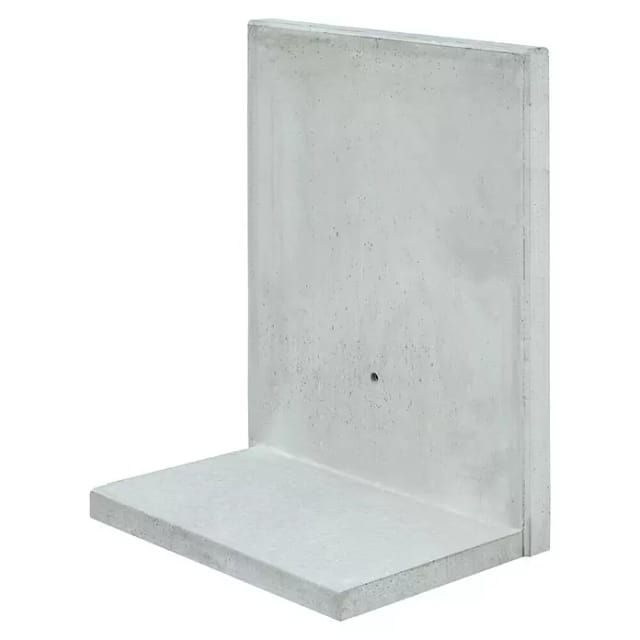 Diephaus L-Stein Sichtbeton 100 cm x 100 cm x 45 cm x 5 cm Grau