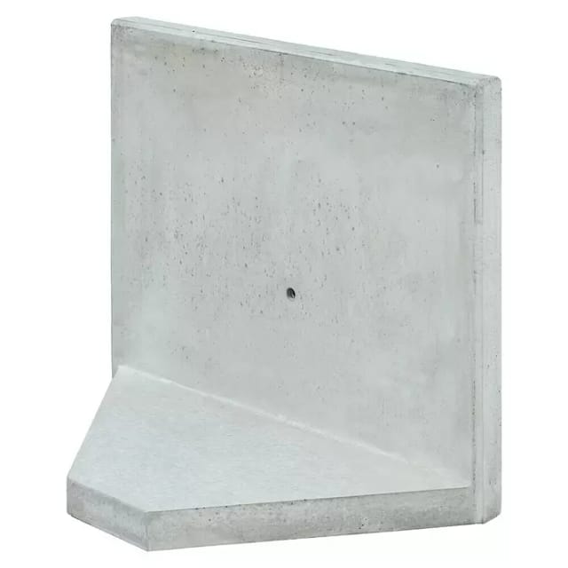Diephaus L-Stein-Ecke Sichtbeton 60 cm x 100 cm x 35 cm x 5 cm Grau