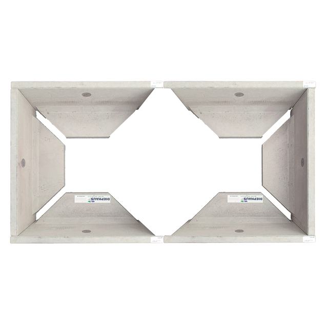 Diephaus Hochbeet-Set Sichtbeton 210 cm x 100 cm x 80 cm x 5 cm Grau 4-teilig