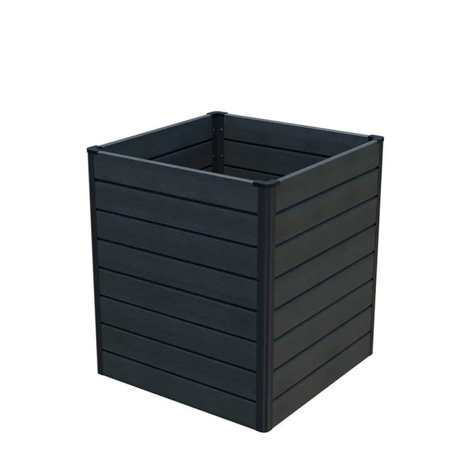 GroJa Hochbeet Solid Rhombus Cube 70 cm x 70 cm x 79 cm Steingrau