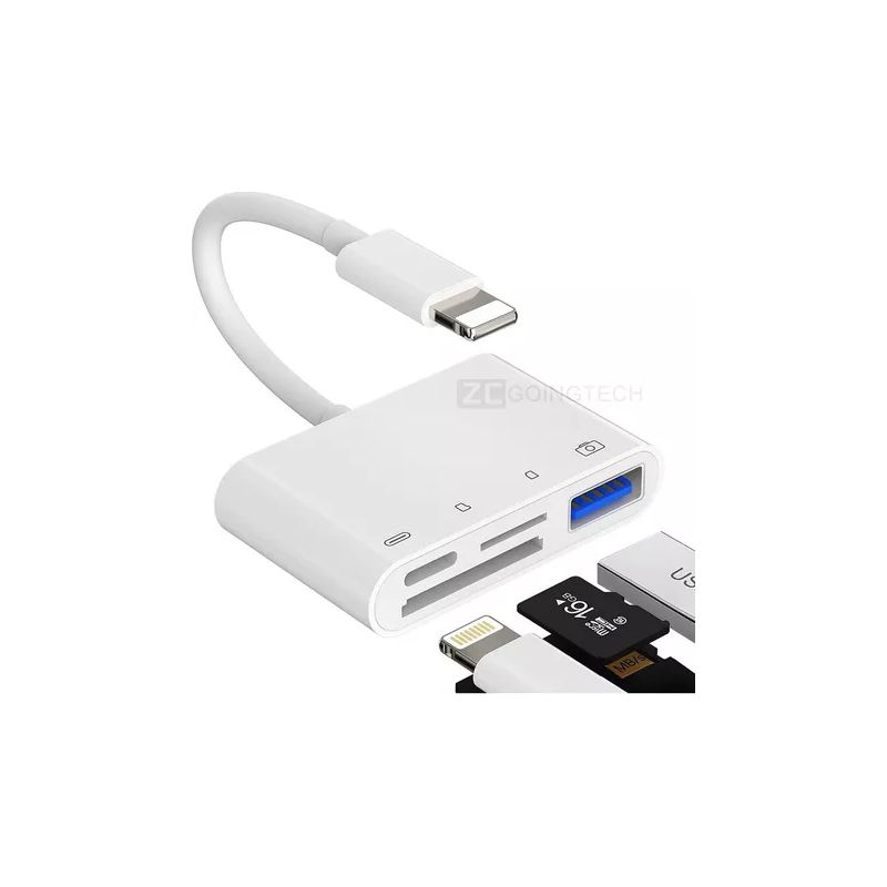 Sd/tf-kartenleser – Kompatibel Mit Iphone Und Ipad – Lightning-anschluss – Zur Verwaltung Von Fotos Und Videos – 1 Stück