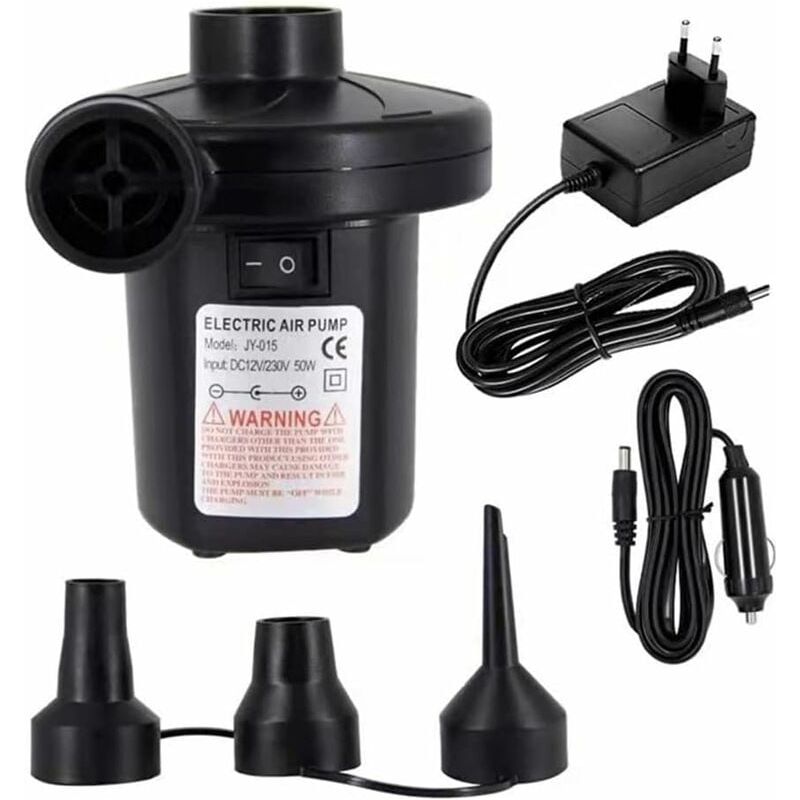 Tragbare Elektrische Luftpumpe – 12 V Dc / 230–240 V Ac – Für Aufblasbare Matratzen, Spielzeug Und Poolkissen – 1 Stück