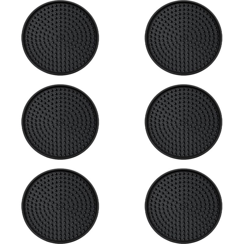 Runde Pvc-untersetzer – 6 Stück – 5 Mm Dick – Für Gläser, Tassen, Bier, Kaffee – Küche, Bar, Büro, Zuhause