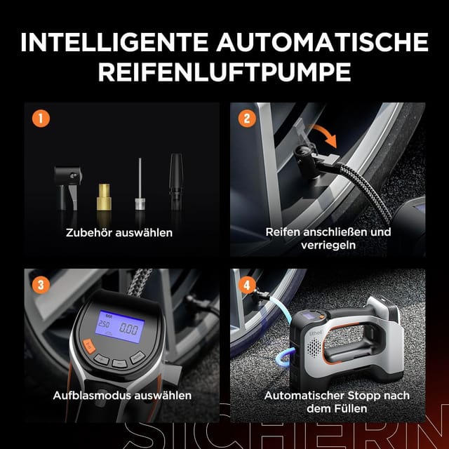 Litheli U20 Akku-Luftpumpe 20V EPT130020 inkl. Akku 2.0 Ah