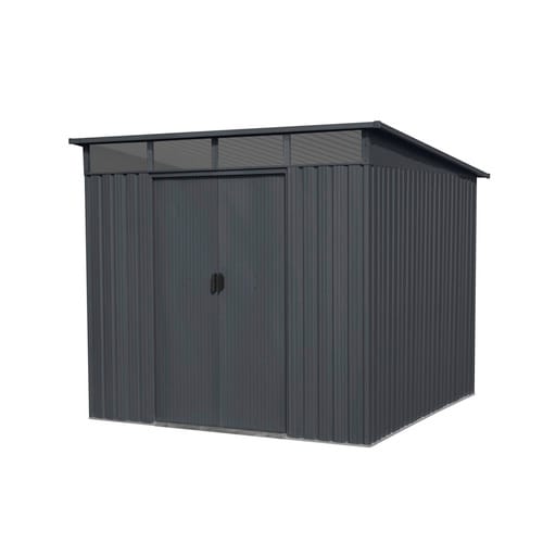 Floraworld Gerätehaus Lightline Größe 4 Pultdach Oberlicht 239 x 279 x 202 cm
