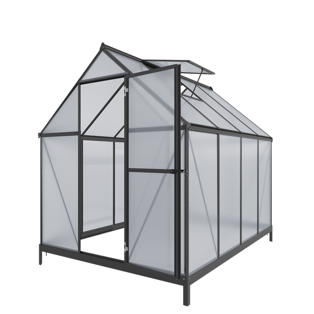 Floraworld Gewächshaus Grow III 2 Dachfenster und Bodenrahmen 182 x 243 x 208 cm
