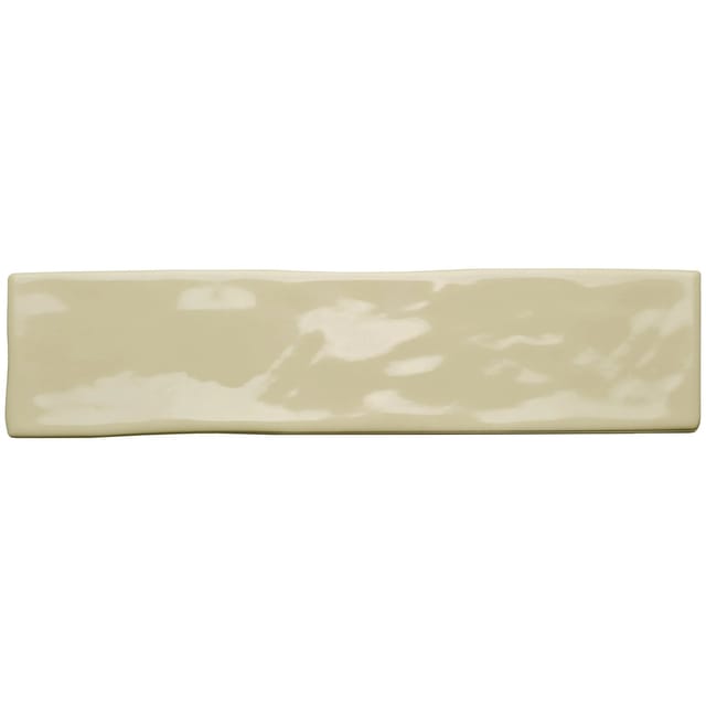 Eurostone Wandfliese Loft Steingut Glasiert Glänzend Beige 7,5 cm x 30 cm