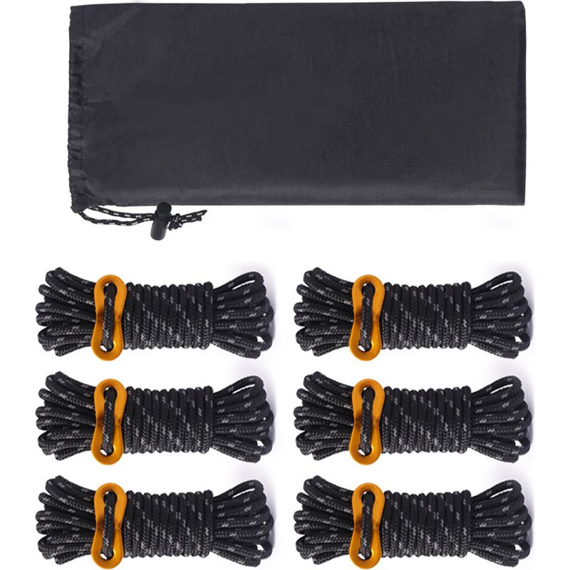 Reflektierende Zeltabspannleinen – 4 Mm – 4 M – Aluminium-spannvorrichtung – Für Camping, Wandern Und Zelte – 6er-pack