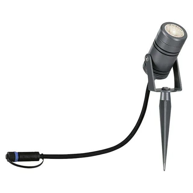 Paulmann LED-Gartenstrahler Plug & Shine Radon IP65 3000 K 11 W Grau