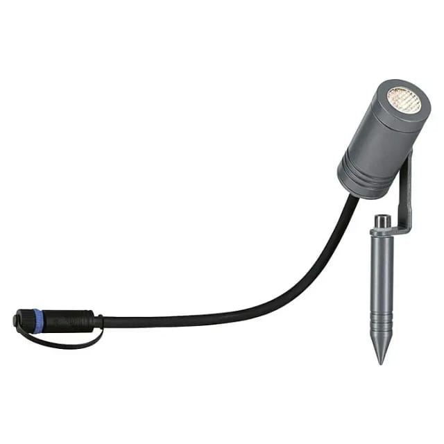 Paulmann LED-Gartenstrahler Plug & Shine Radix IP65 3000 K 6 W Grau