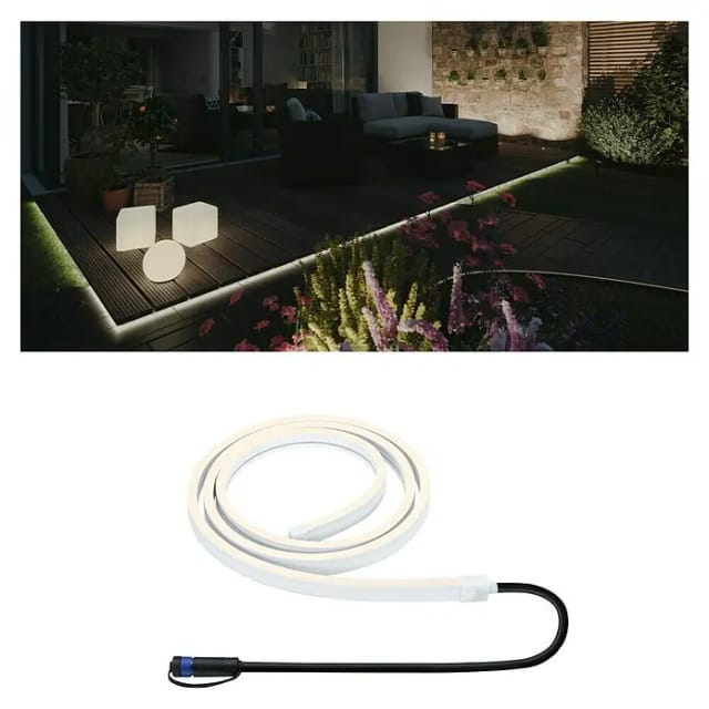 Paulmann LED-Stripe Plug & Shine Smooth Einzelstripe IP68 3000 K 12 W Weiß