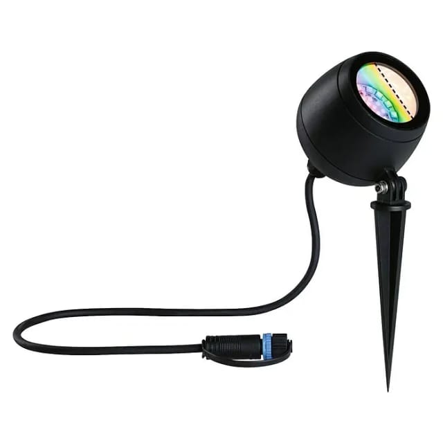 Paulmann LED-Gartenspot Plug & Shine Kikolo Zigbee 3.0 RGBW+ 620,m Anthrazit