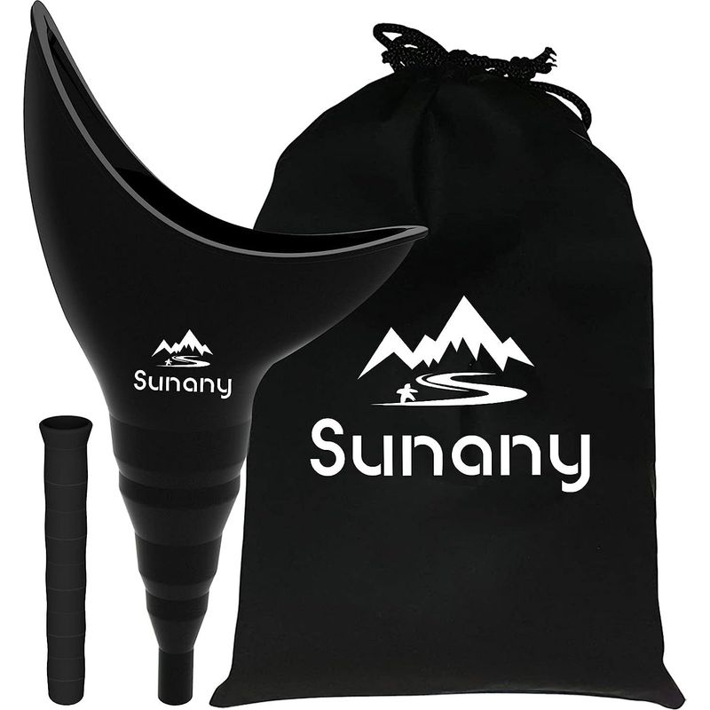 Tragbares Urinal Für Frauen – Weiches Und Wiederverwendbares Silikon – Langer, Spritzfreier Auslauf – Integrierte Tragetasche – Ideal Zum Wandern, Campen, Reisen Und Für Die Nachsorge Nach Verletzunge