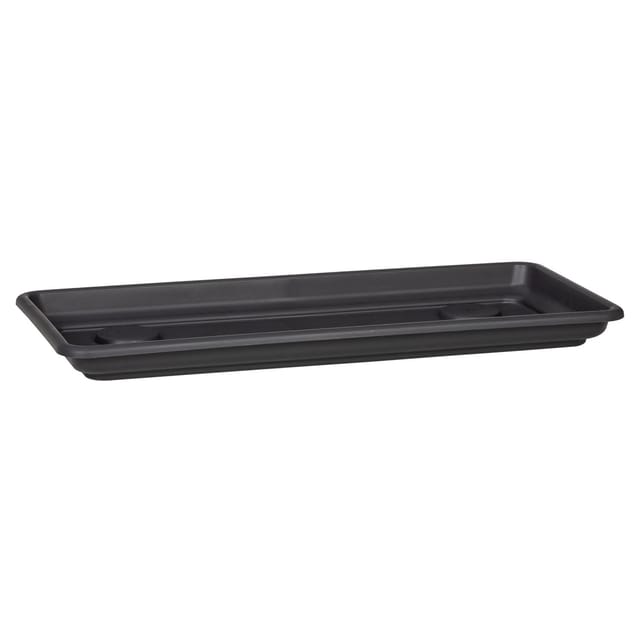 Scheurich Untersetzer für Pflanzkasten Nora 6 cm x 34 cm x 75 cm Metallic Grey