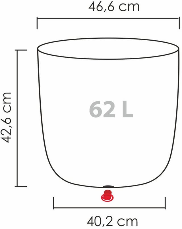 Scheurich Pflanzgefäß Linetto Ø 46,6 cm x 42,5 cm Sand