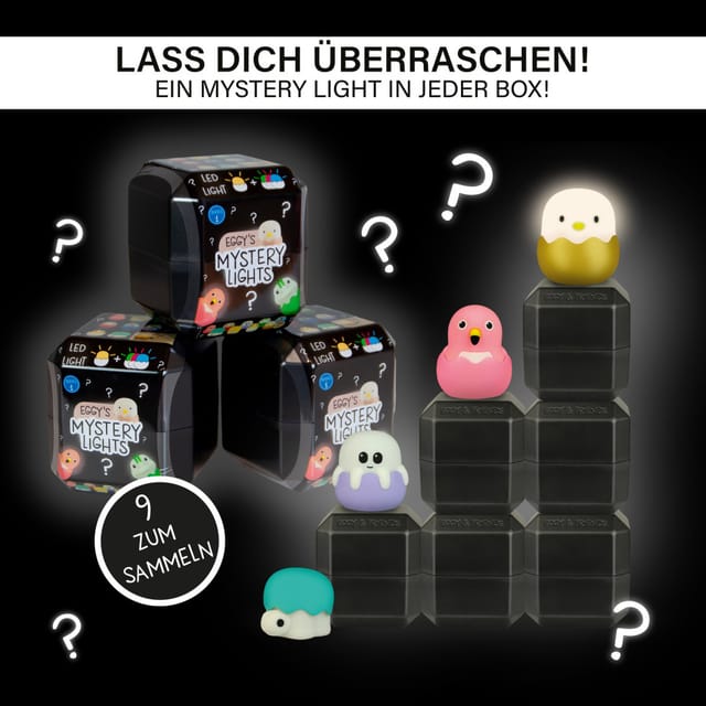 MegaLight Mini Lichter Eggy´s Mystery Lights Dimmbar mit Akku 9-fach Sortiert