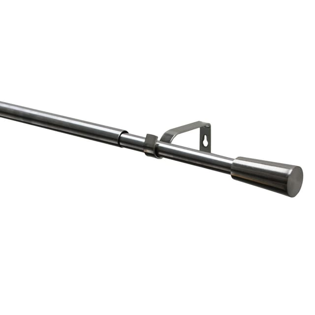 Gardinia Gardinenstangen-Set Kos Cone Ø 16/19 mm Ausziehbar 190-340 cm Edelstahl