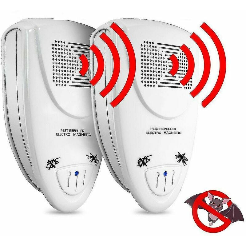 Ultraschall-fdermausvertreiber Im 2er-pack – Werden Sie Fdermäuse In 72 Stunden Los. Uk-stecker –