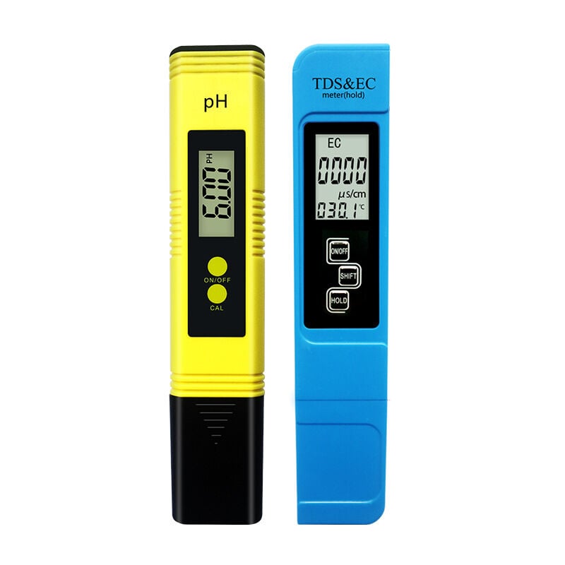 Pancnt 2-in-1 Tds Ph-wasserqualitätstester-set, 0–9990 Ppm, Messbereich, 1 Ppm Auflösung, 2 % Absegenauigkeit (gel Ph-meter + Blauer Tds&ec-stift)