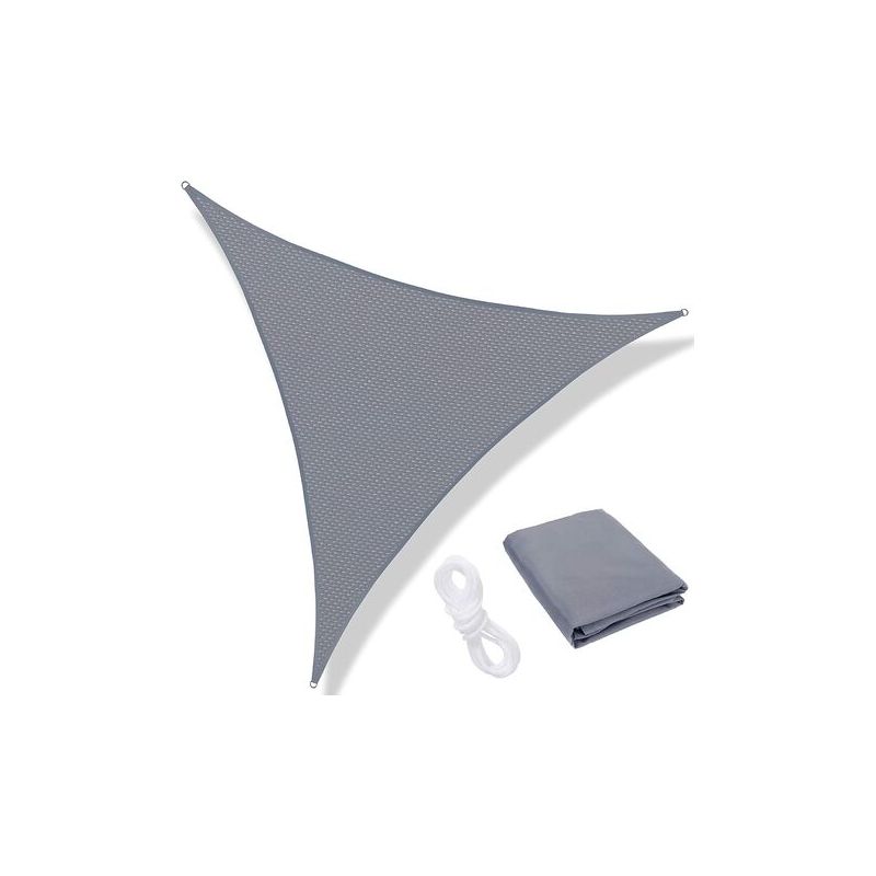Dreieckiges Sonnensegel – 3,6 X 3,6 M – 185 G/m² Polyethylengewebe – 95 % Uv-schutz – Atmungsaktiv Und Wasserdicht – Für Terrasse, Garten Und Balkon – 1 Stück