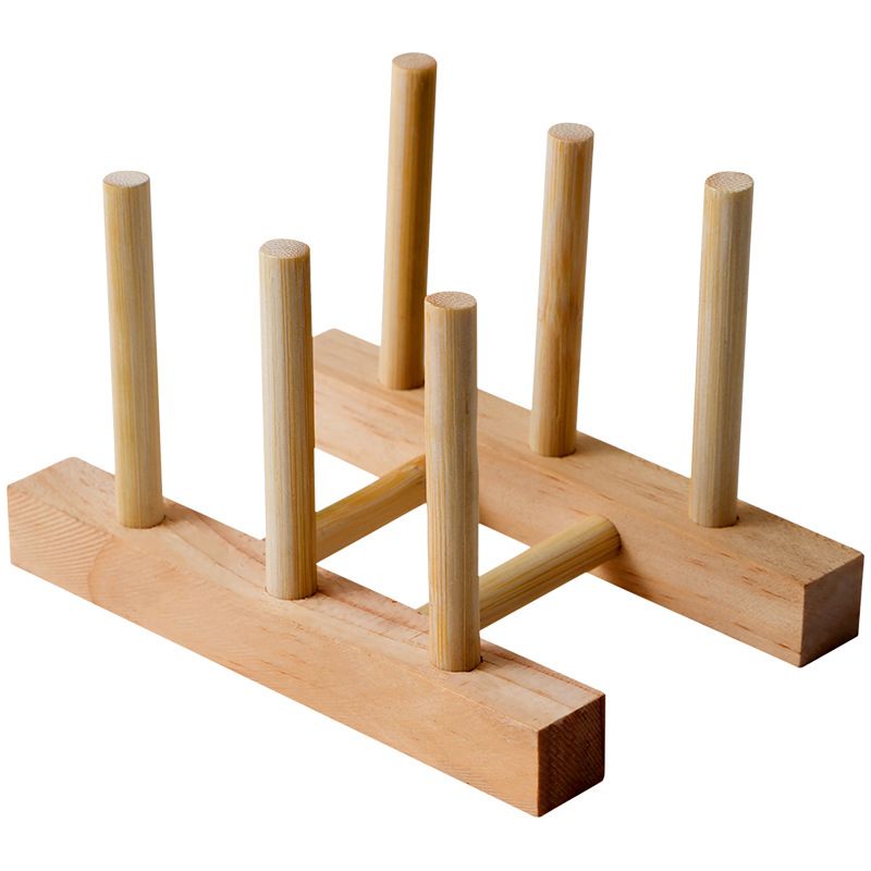 Geschirrständer Aus Holz – Abtropfgestell Für Teller, Tassen, Schüsseln Und Schneidebretter – Küchenarbeitsplatten-organizer – 1 Stück