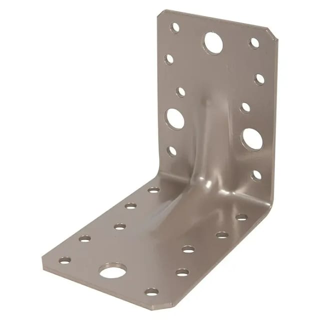 Duravis Schwerl-Winkelverbinder/Sicke Perlbeige Duplexbesch. 90 x 90 x 65 mm