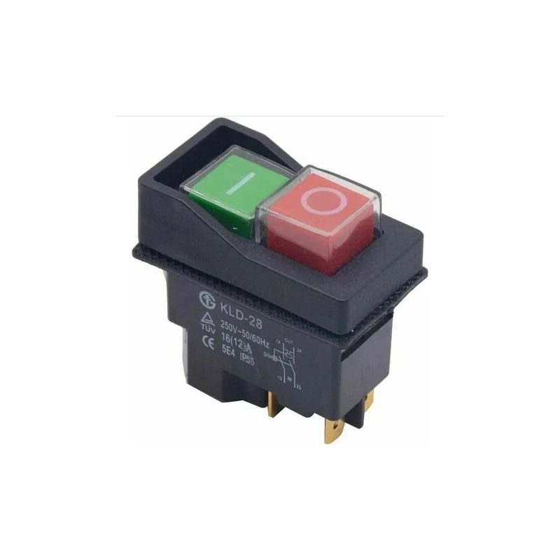 Wasserdichter Magnetschalter – 4 Pins Ein/aus – 250 V, 16 A – Für Holzbearbeitungsmaschinen – 1 Stück