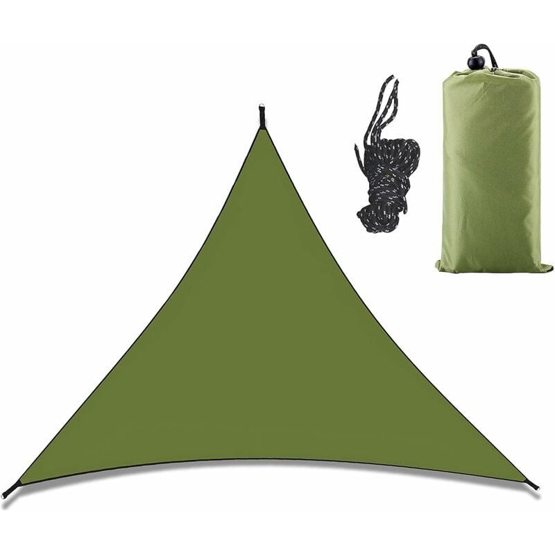 Dreieckiges Sonnensegel – 3 X 3 X 3 M – Atmungsaktives Polyester, Wasserdicht, 95 % Uv-schutz – Für Garten, Terrasse, Balkon Und Außenbereich – 1 Stück