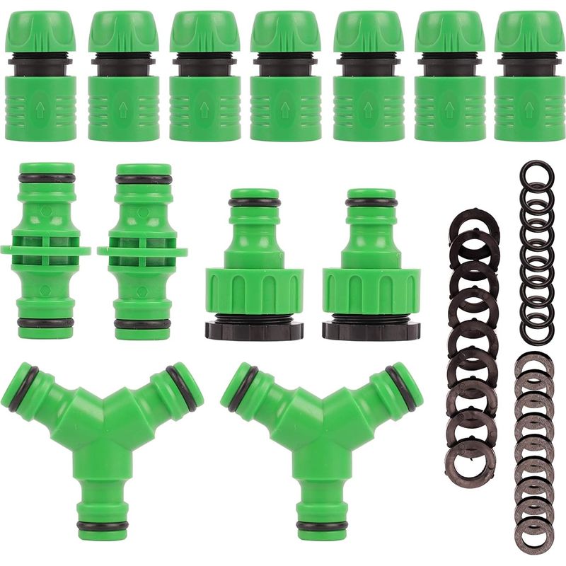 Schnellkupplungs-schlauchverbinder – Doppelter Außengewindeanschluss Aus Abs-kunststoff – Kompatibel Mit Schläuchen Mit 12 Mm Innendurchmesser / 16 Mm Außendurchmesser – 1 Stück