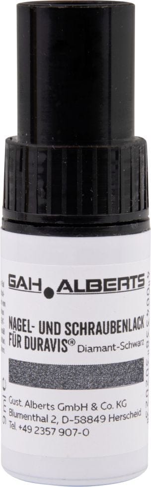 Alberts Duravis Nagel- und Schraubenlack Farbe Schwarzdiamant Flasche 9 ml
