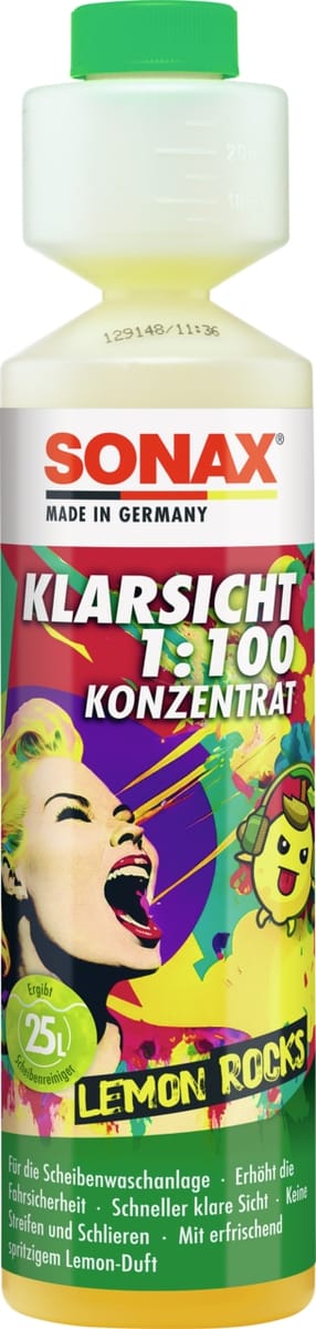 Sonax Konzentrat Klarsicht 1:100 Lemon Rocks 250 ml