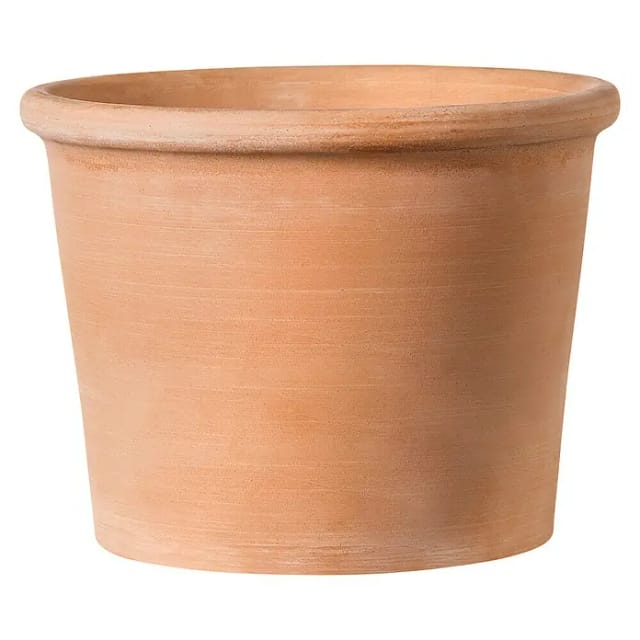 Deroma Pflanztopf Cilindro Bordato Ø 18 cm x 13 cm White Garden