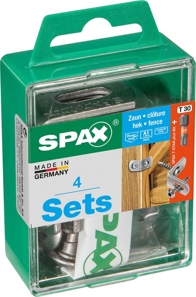 Spax-Zaunverbinder Blank 7 mm x 35 mm 4er-Set