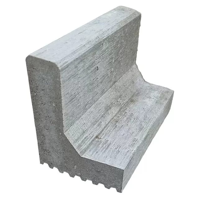 Diephaus L-Bordstein Grau 24 x 40 x 18 x 6 cm