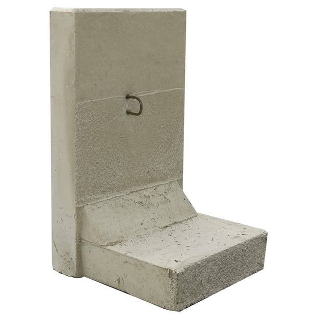 EHL Stützwinkel L-Stein 50 cm x 80 cm Sicht Lf.1 Wandstärke 12 cm Grau