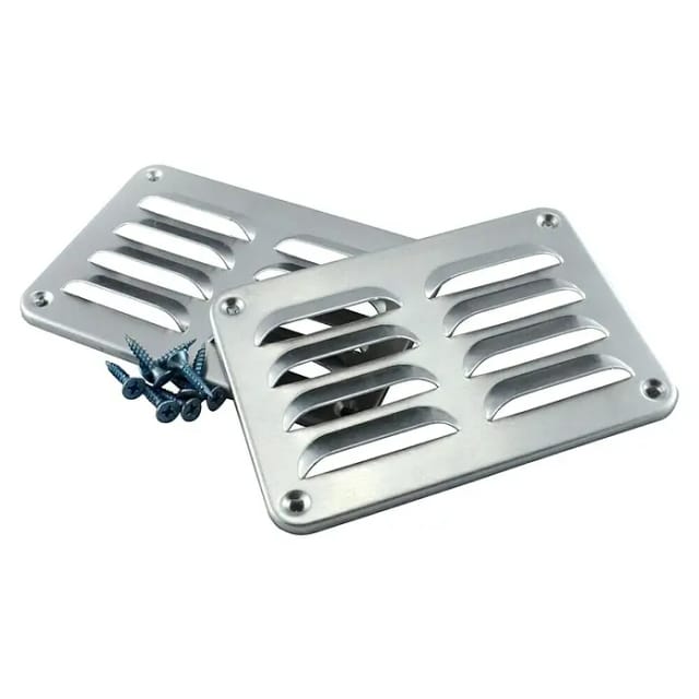 Lüftungsschlitz 2 Stück Silber