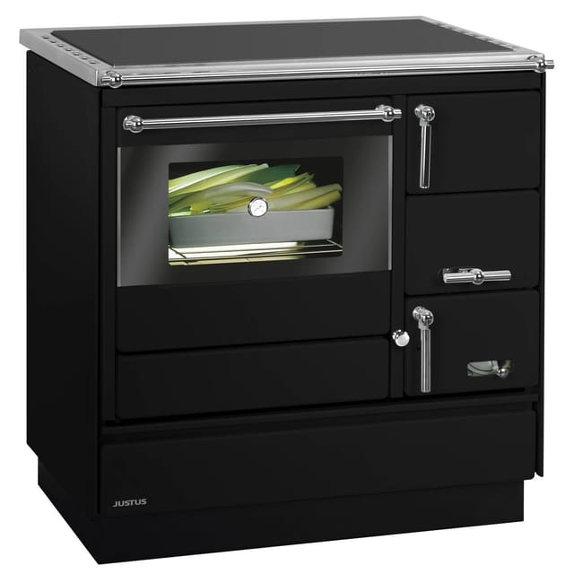 Justus Küchenofen Linz II Stahl Schwarz 7 kW