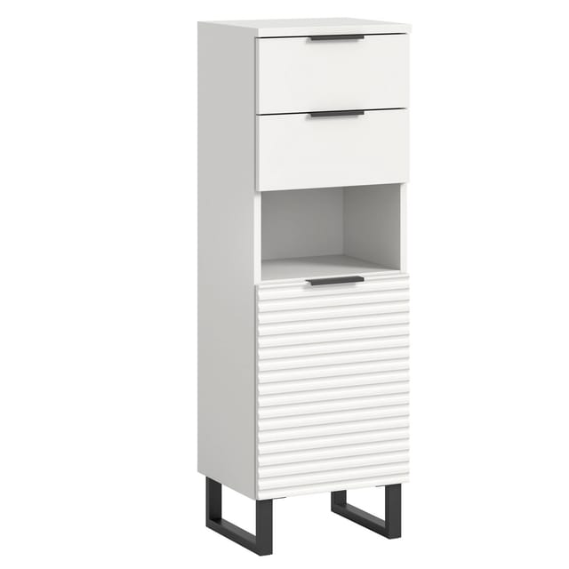 Standschrank Riff Weiß Nachbildung 110 cm x 35 cm x 34 cm