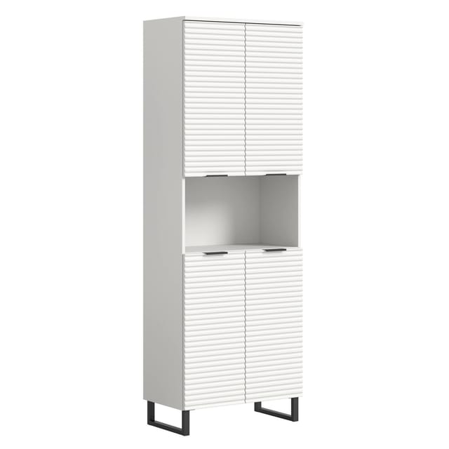 Hochschrank Riff Weiß Nachbildung 193 cm x 70 cm x 34 cm