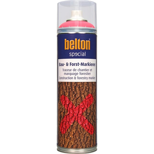 Belton Special Bau- & Forst-Markierer Spray Neonrot seidenmatt 500 ml