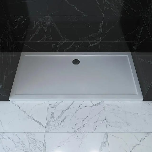 Aurlane Duschwanne Pure Rechteck 140 cm x 90 cm Weiß
