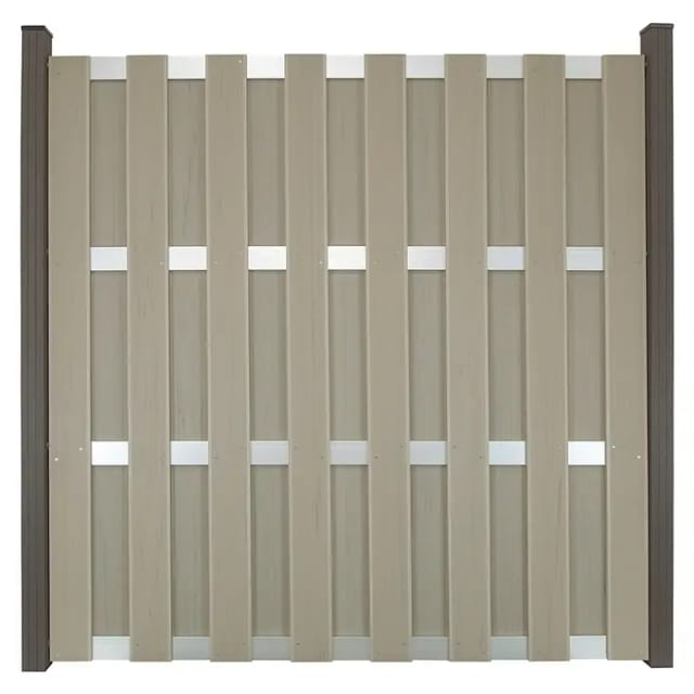 GroJa Fertigzaun Quadratisch Bi-Color Sand 180 cm x 180 cm