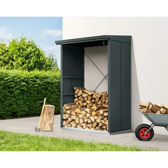 Hörmann Kaminholzregal Elegant-V Typ 1 aus Metall RAL7016 Anthrazitgrau