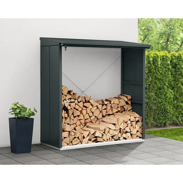 Hörmann Kaminholzregal Elegant-V Typ 2 aus Metall RAL7016 Anthrazitgrau