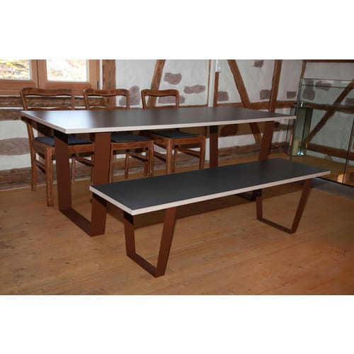 Bankgestell V-Form Rostoptik 400 mm x 420 mm