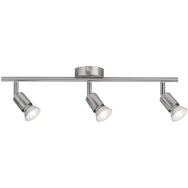 Deckenstrahler 3-flammig Metall Nickel matt ca. 48,5 cm