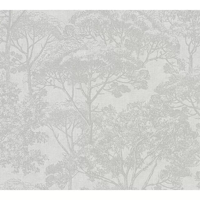Vliestapete Wald Matt Leicht Strukturiert Beige Creme FSC®