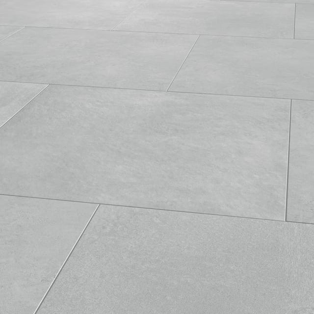 Bodenfliese Feinsteinzeug Grau Glasiert Matt 80 cm x 80 cm