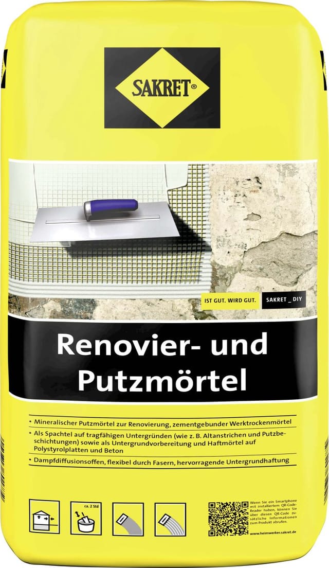 Sakret Renovier-und Putzmörtel Weiß 10 kg